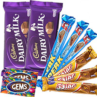 Send Rakhi Gifts to India Rakhi with Assorted Indian Chocolates