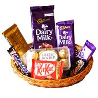 Rakhi Gift For Brother Rakhi With Chocolate Basket