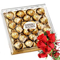 Rakhi in India with 24 Pieces Ferrero Rocher Chocolates to India