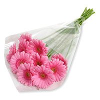 Send Pink Gerbera Bouquet with Rakhi to India for brother