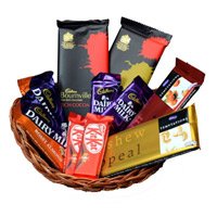 Rakhi Basket for Brother Assorted Chocolates and Rakhi
